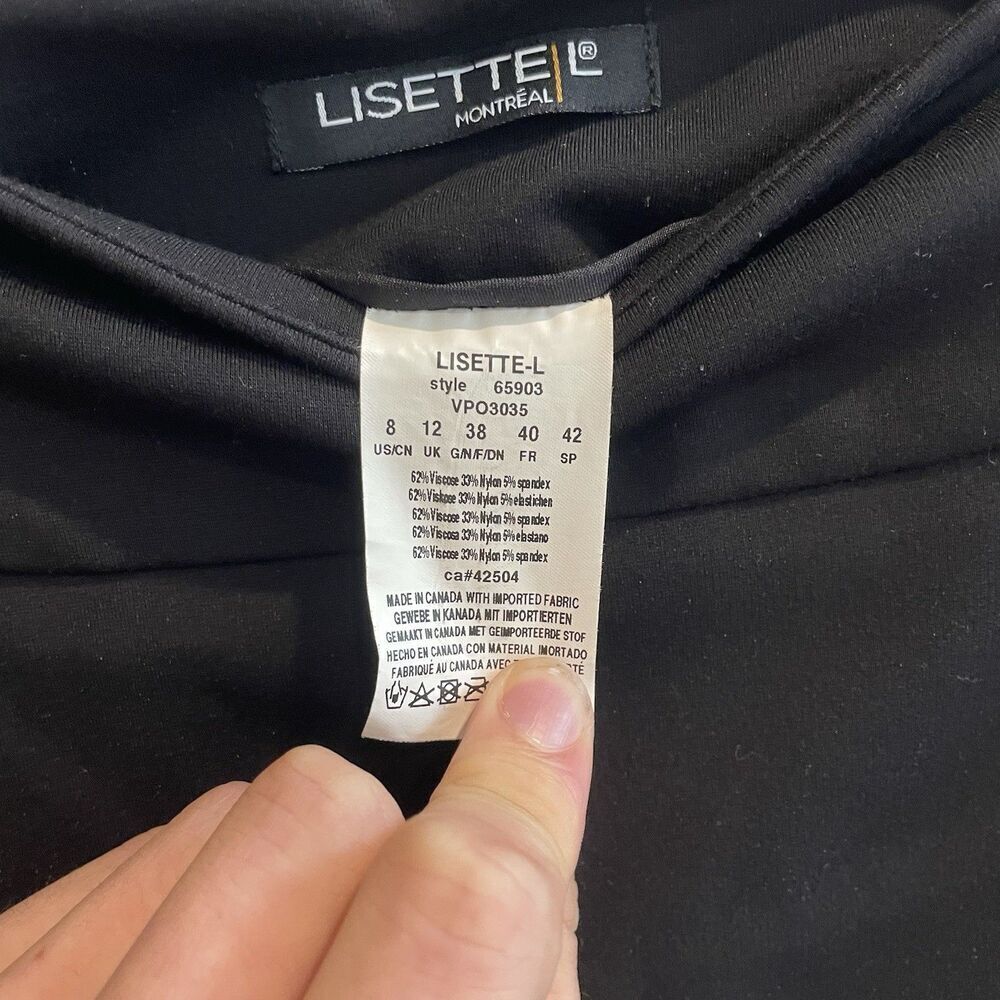 Lisette L Montreal 65903 Black Fit To Flatter Stretch Skirt Women’s US 8 Pencil - Picture 5 of 9